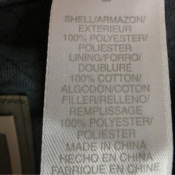 Liz Claiborne Womens Olive Green Hooded Vest Quilted Interior & Zip Front Size L - Picture 5 of 7